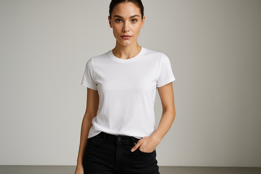 AI generated model for t-shirt showcase
