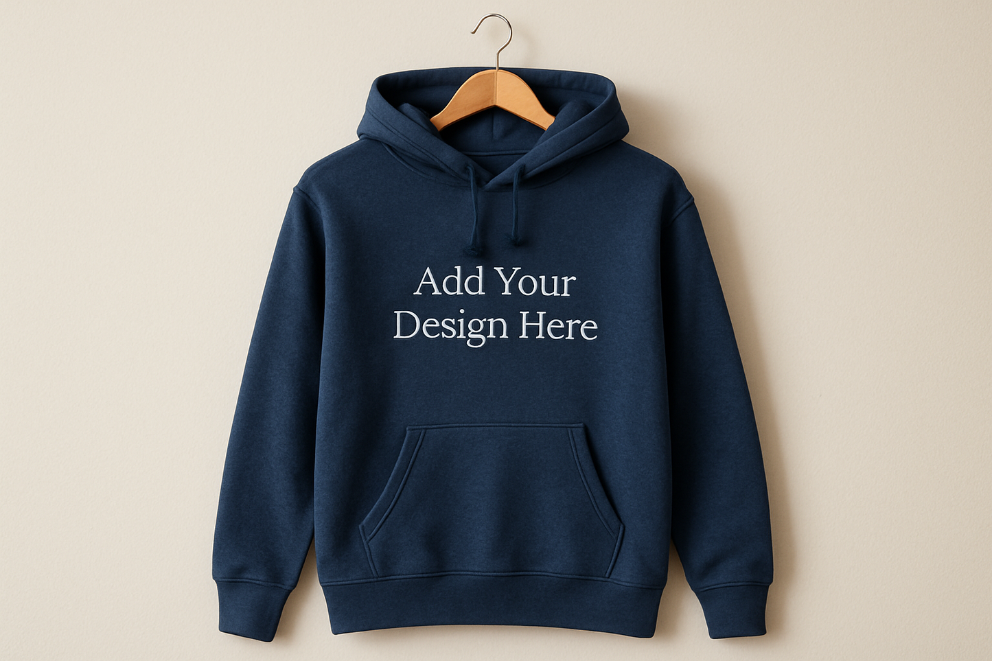 Natural Hoodie with Design Placeholder