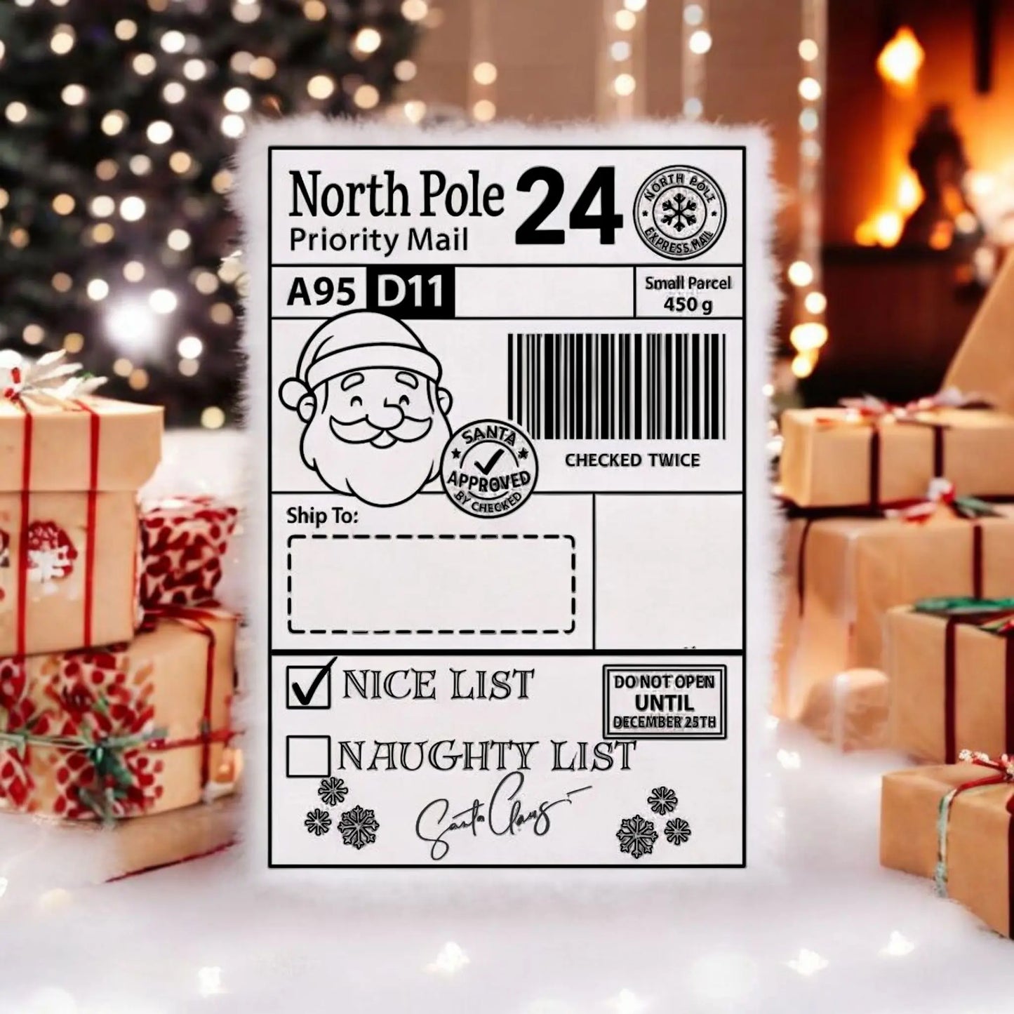 Santa Shipping Labels