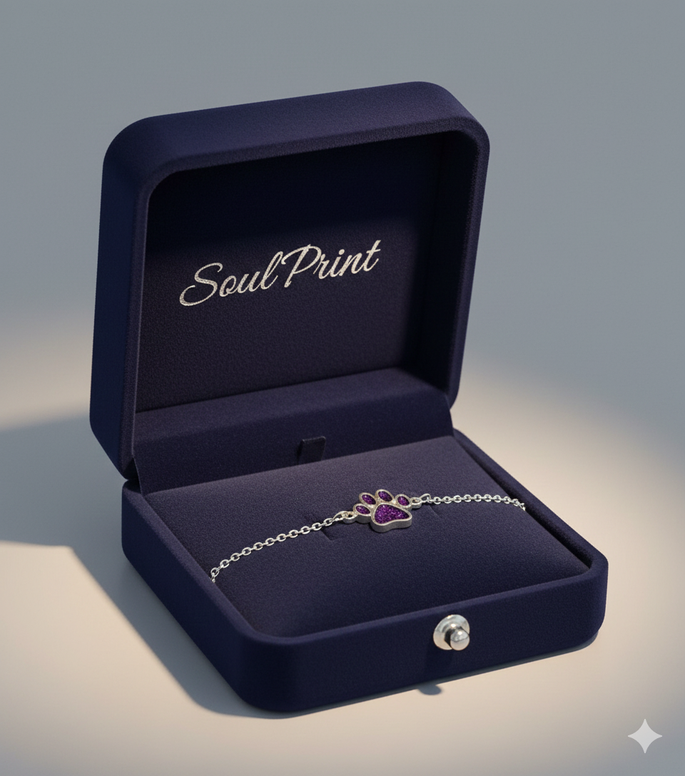 Paw memorial bracelet