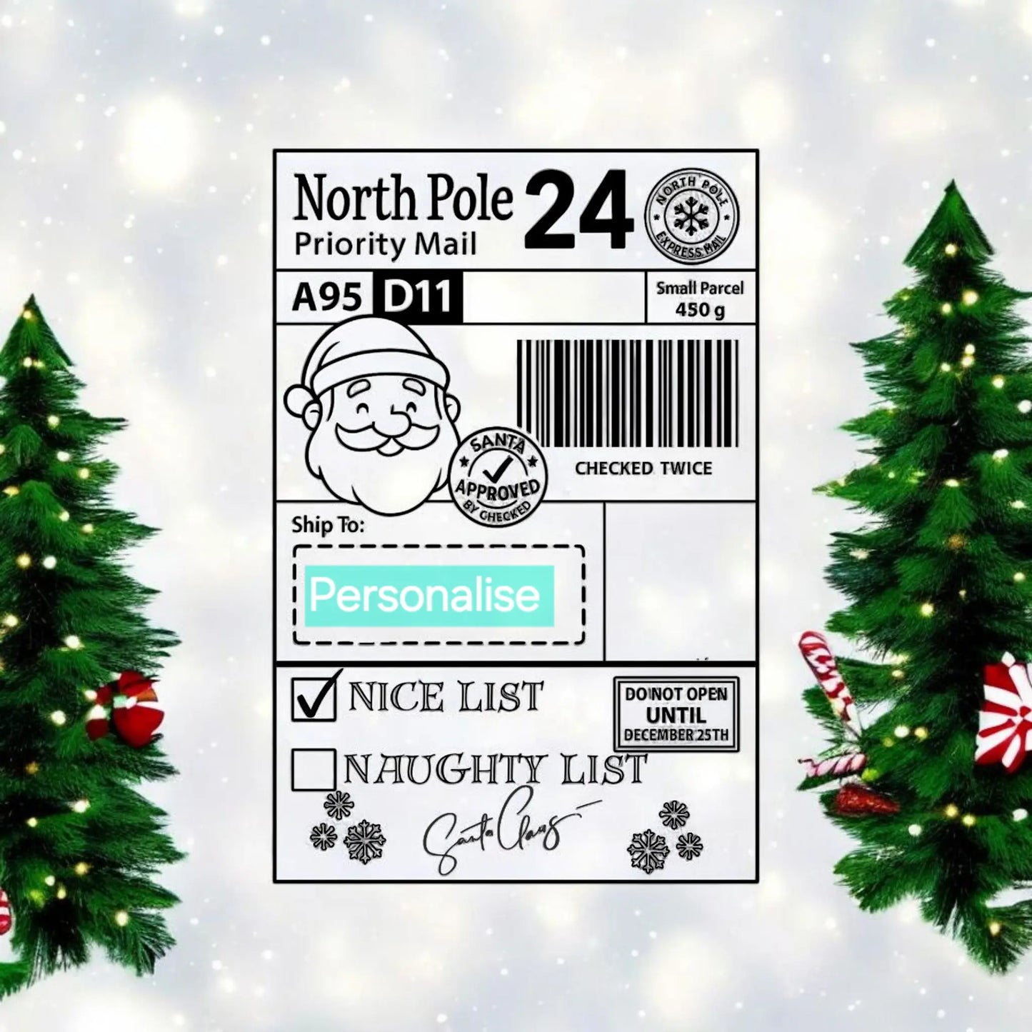 Santa Shipping Labels