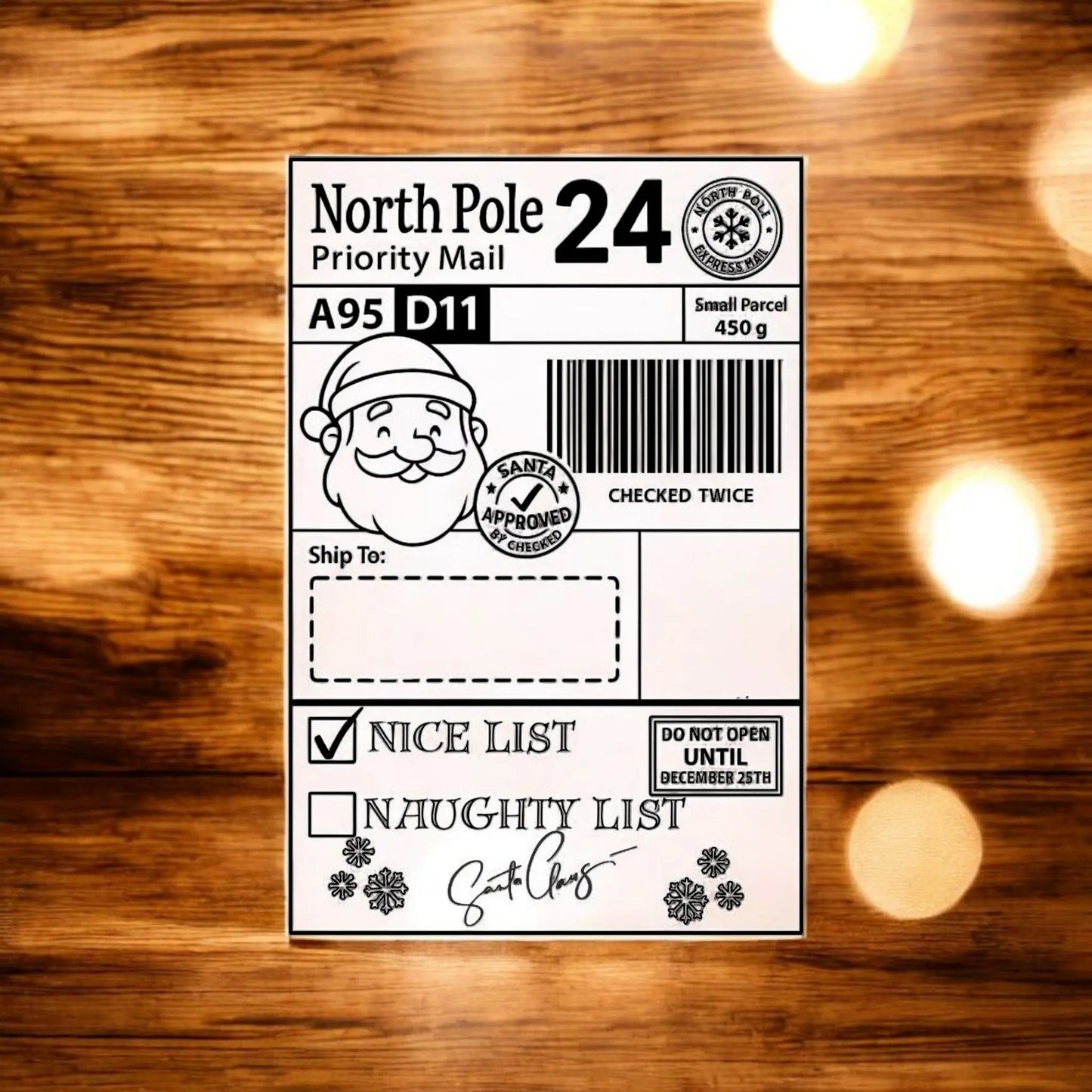 Santa Shipping Labels