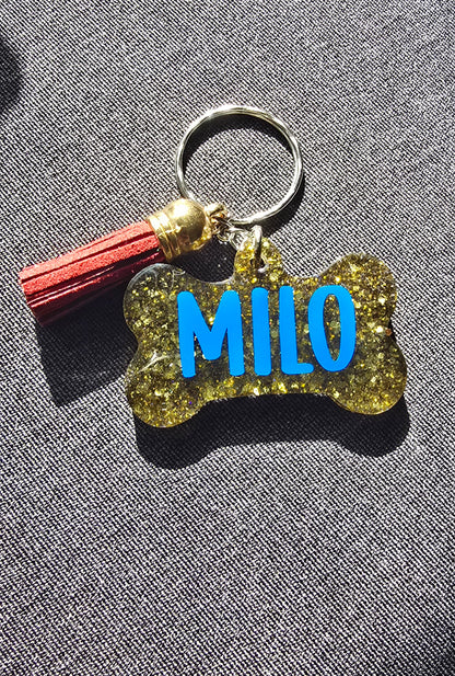 Personalised Dog bone keyring - SoulPrint