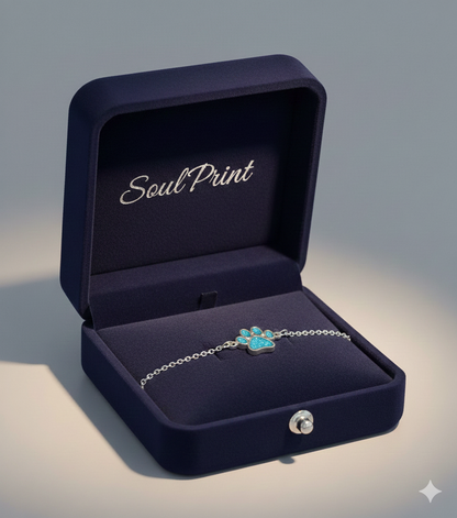Paw memorial bracelet
